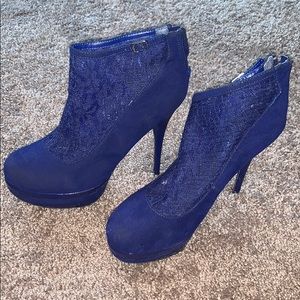 Cobalt Blue Ankle Booties